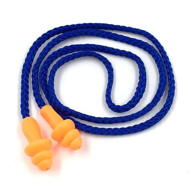 China Safety\Soft\Comfortable Soft Silicone Cable Resistant Waterproof Noise Canceling Swimming Earplugs for sale