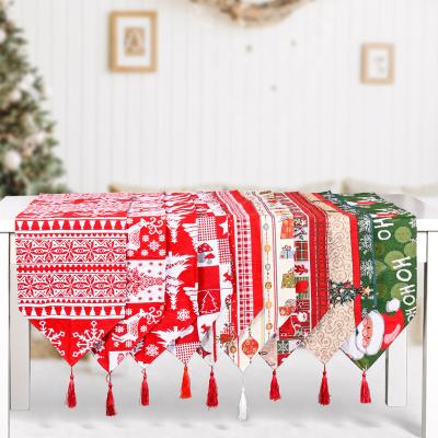 China Other Wholesale Best Selling Christmas Decoration Polyester Cotton Table Cloth Colorful Creative Home Table Cloth for sale