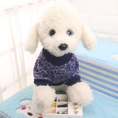 China Latest Viable Warm Winter Solid Color Turtle Windproof Exquisite Neck Hand Knit Pet Sweater for sale