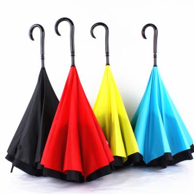 China Latest Durable Hot Selling Double Layer Creative Waterproof Foldable Portable Reverse Sunscreen Cheap Outdoor Umbrella for sale