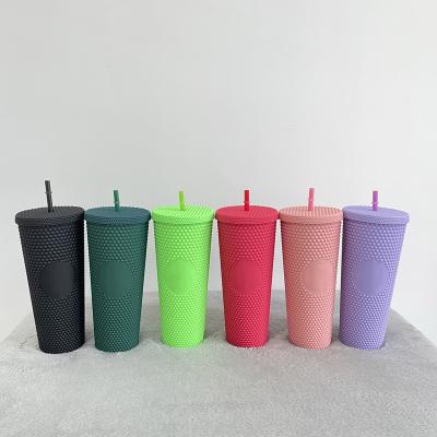 China 24oz Double Wall Plastic Tumblers Acrylic Straw Matte Color Glitter Bomb Sprinkle Glitter Mugs With Lid And Straw Ashley102176 for sale