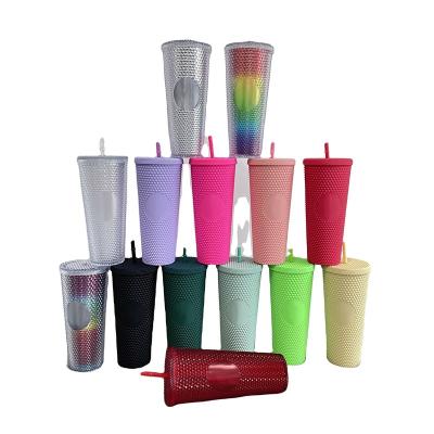 China 24oz Durian Glitter Powder Iridescent Perfect Cold Cups Use For Iced Coffee Tumbler With Leak Proof Lid Ashley102173 for sale