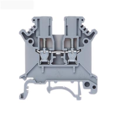 China Dupont PA66 Dupont PA66 2.5mm Din Rail Electrical Connector Screw Terminal Block for sale