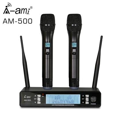 China Wireless Singing UHF Radio Mic Cordless Microphone Professional Clear Sound Microphone Wireless Karaoke Microfon for sale