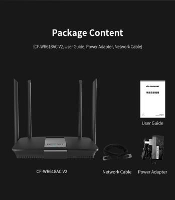 China CF-WR618AC 802.11AC 1200Mbps 2.4Ghz 5.8Ghz Home Commercial Dual Band Gigabit Wifi Wireless Router with RJ45 Ports for sale