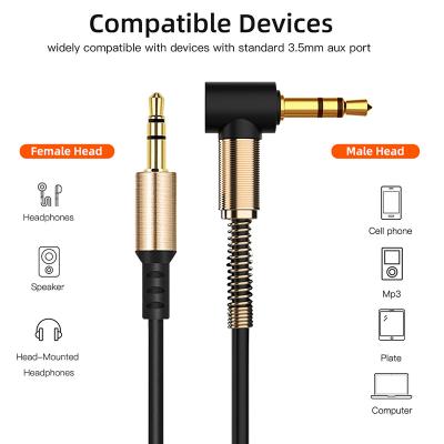 China Millimeters AUX. Car 3.5mm Jack 3.5mm AUX Cable Wire Extension Cable. to. Plug and Play Audio Cable 3.5 Cord Gold Plated for sale