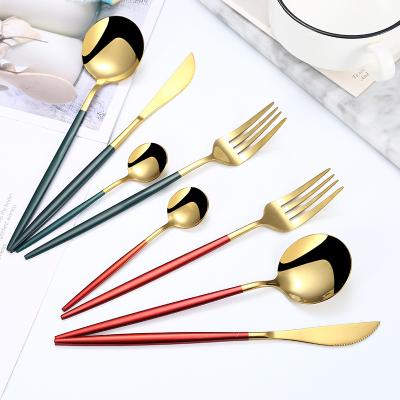 China Viable hot sale at low prices stainless steel silverware fork and spoon set for family for sale