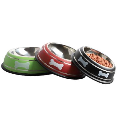 China Factory supply durable stainless steel dog bowl large capacity non-slip dog bowl for sale