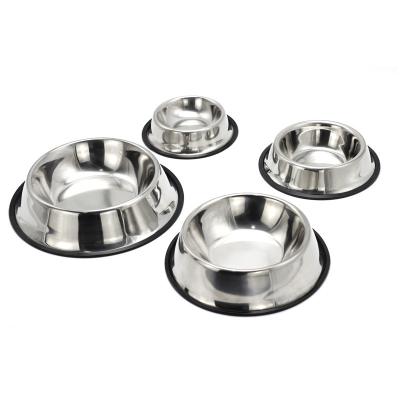 China Wholesale Environmentally Sustainable Pet Bowl Dog Bowl With Stain Thickening Steel Dog Bowl Cat Bowl Drop-resistant for sale