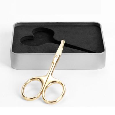 China 1-2-2 permanent eyebrow scissors wholesale gold eyebrow cutting scissors for sale