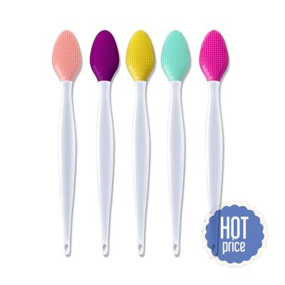 China skin-friendly disposable 1-5-8 silicone exfoilating lip brush for sale