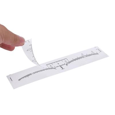 China Disposable 1-1-4 Eyebrow Stencil Ruler Disposable Plastic Sticker for sale