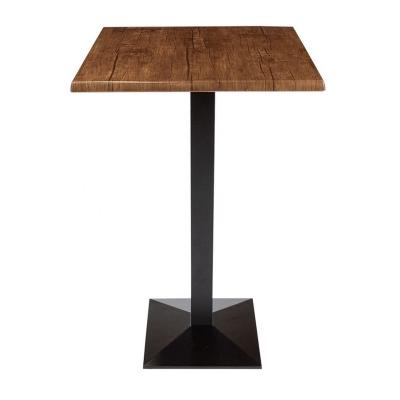 China Easy Assembly Modern Round Square Melamine Bar Dining Table for sale