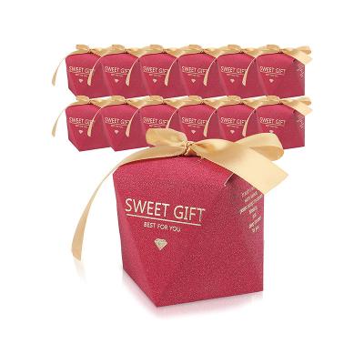 China Recyclable Indian Wedding Candy Boxes Regalo De Bolsa De Papel De Caramelo Caja Designs Candy Gift Packaging Box Candy for sale