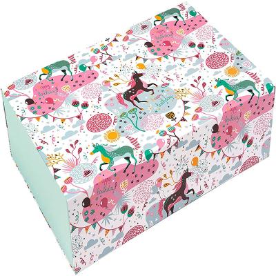 China Recycled Materials White Recycled White Folding Magnetic Lid Gift Box Lujo de Caja de Embalaje Large with Handle and Lid for sale