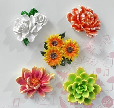 China Shape hot sale products home resin three-dimensional magnet fridge magnets fruit flower fridge magnet for sale