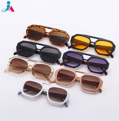 China Custom Wholesale Cheap Fashion Sunglasses Big Logo Frame Sun Glass Ladies Trend Oversized Retro Polygona Women Sunglasses for sale