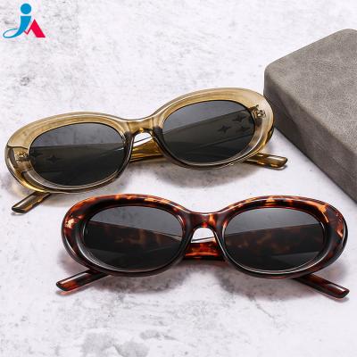 China Fashion Sunglasses 2023 OEM China Small Rectangle Women's Custom Fox Cat Eye Oval Sun Glass Punk Sunglasses for sale