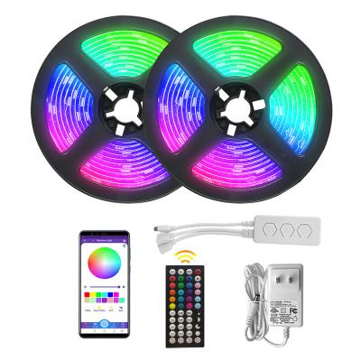 China Living Room Music Smart Control Led Strip Light Set Best Quality Super Bright 5-20M Rgb Strip Light Led Strip Light Kit for sale