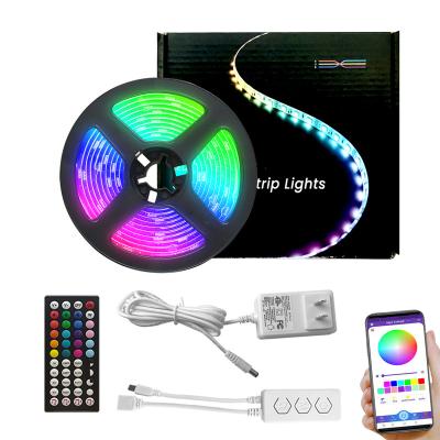 China 44Keys Living Room 5050Rgb 12V Led Kit Led Strip Light 10 Meters RGB Smart Led Strip Light Kit For Wholesale for sale