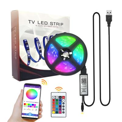 China Hot Selling TV RGB Led Strip Light With Remote Control Smart Multi Color RGB Led Strip Lights For TV Computer for sale