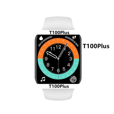 China MP3 Playback Wholesale Cheap Price T100 Plus Smart Watch Series 7 Phone Watch Sport Fitness Heart Rate Watch 8 7 6 Clone Smartwatch T100plus for sale