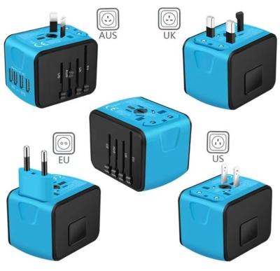 China Type C 3.4A AC Adapter Travel Power Adapter World Business Student Abroad Universal Type-C Multi USB World Travel Adapter Charger AU EU Plug PD18W Travel Plug Adapter USA for sale