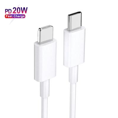 China High Quality Mobile Phone PD20W Type C Cable Fast Charging Cable Lighting Usb Type-C to 20W PD Fast Charging Data Cable For iPhone Charger for sale