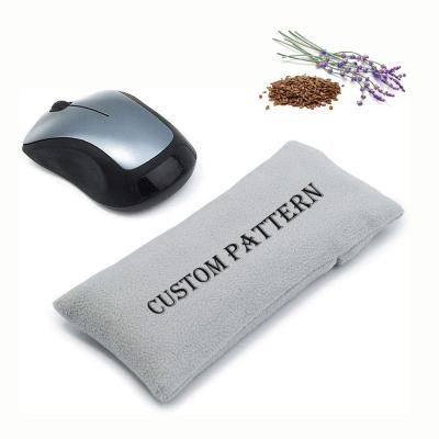 China Lavender Moist Moist Microwavable Flaxseed Ergonomic Mouse Pad with Wrist Support Wrist Rest 2021 New Product Idea for sale