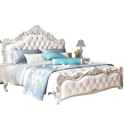 China Wholesale Nordic Leather Upholstered Princess Bed Bedroom Furniture Removable Beds Cover European Style for sale