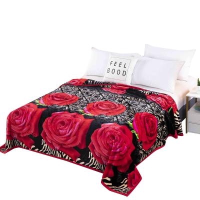 China Good Quality PORTABLE Competitive Price Printing Flannel Blanket With Piping for sale