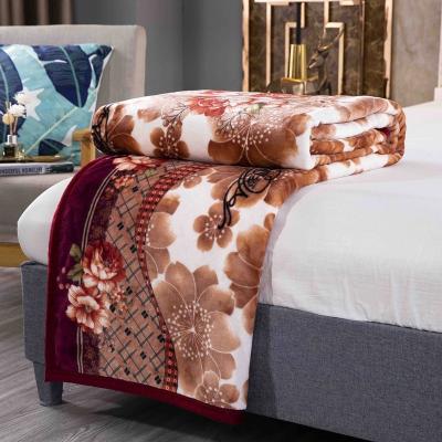 China PORTABLE Flannel Printing Polyester Flannel Fabric 100% Blanket Print for Flower Design India Textile for sale