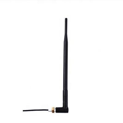 China Factory price 2.4ghz wifi antena 2.4g 5dbi wireless rubber duck wifi antenna with cable GA-2400-R185 for sale