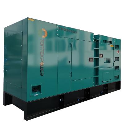 China TPD225C6 180kw 225kva water cooled super silent type diesel generator by CNMC en venta