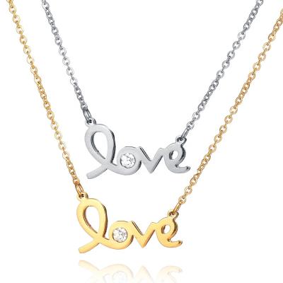 China CLASSIC Personalized Stainless Steel Necklace Women Gold Plated Fashionable Stainless Steel Necklace for sale