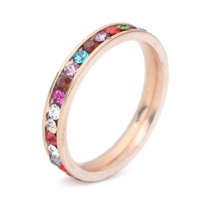 China 2020 New Fashion Charm Ladies Cute Custom Stainless Steel Eternity Ring for sale