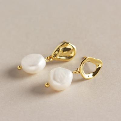 China European and American simple women's simple women's earring diy jewelry natural freshwater freshwater pearl earring for sale