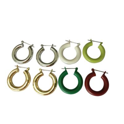 China New Fashion Trendy Jewelry Big Brass Hollowed Out Circles Earrings For Women for sale