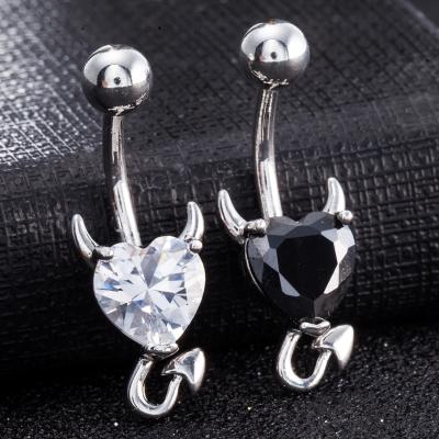 China CLASSIC Exquisite Small Devil Heart Stainless Steel Navel Ring Piercing Body Jewelry for sale