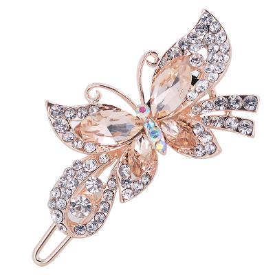 China Girl Hair Decoration Wholesale Fashion Headdress Girls Alloy Butterfly Colorful Butterfly Hair Clip for sale