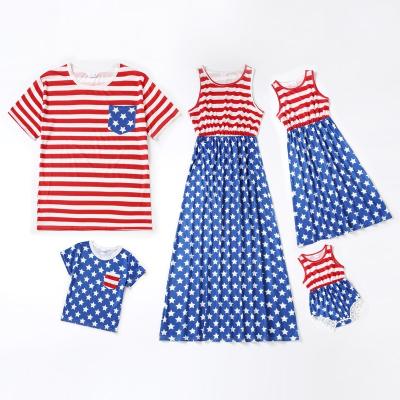 China 2022 Summer Latest Mom and Me Anti-Pilling Mom Matching Dress Family Outfits and Son Matching Outfits for sale