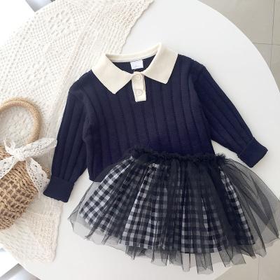 China Fashion Spring Casual Boutique Long Sleeve Sweater+Dress 2021 Clothing Suit Set Babies Kids Clothes Outfits for sale