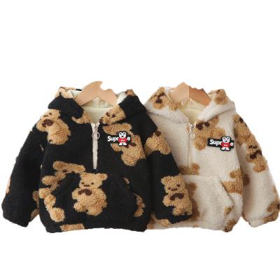 China 2021 High Quality Anti-Shrink Thicken Warm Imitation Fur Kids Clothes Winter Clothes Coat Kids Boy Girl Winter Coat for sale