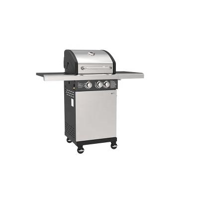 China Wholesale Easily Assembled 3.0kW X 2 Main Burners +2.5kW X 1 Side Burner Home Party BBQ Stainless Steel BBQ Gas Smokeless Outdoor Grill for sale