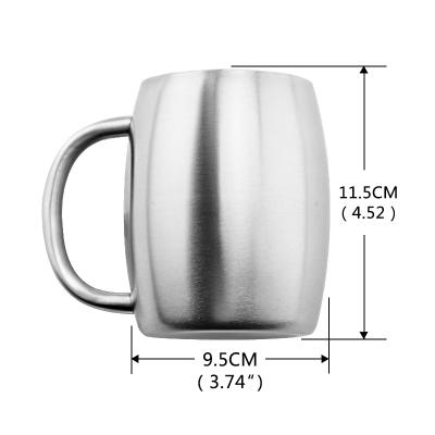 China Z 556 Viable Double Mug 14oz/400ml Stainless Steel Coffee Beer Mug Wall Water Mug For Home Bar for sale