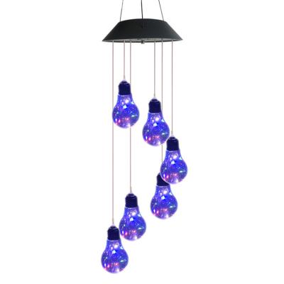 China Plastic Colorful Hanging Christmas Window Wind Chime Lamp LED Landscape Yard Garden Lawn Decor Lamp LJJZH159 for sale