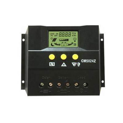 China Dual Charger Controller CM5024Z 12V/24V 50A 60A LCD Screen USB Charger PWM Solar Controller for sale