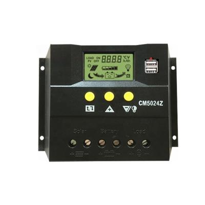 China Solar Charger Controller Factory Price 12V/24V 50A 60A LCD Display PWM Charge Controller with Dual USB Charger for sale