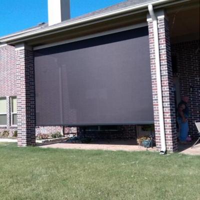 China Outdoor Waterproof Roller Zipped Screens Motorized Blinds Curtain screen for sale