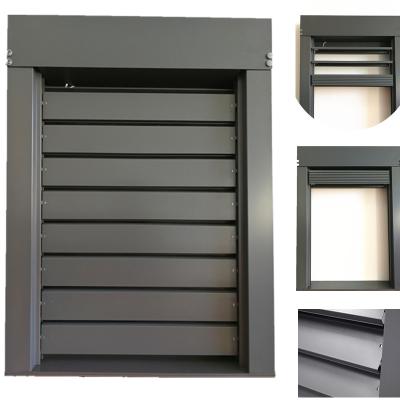 China Aluminium sun adjustable louver window plantation hinged shutters for sale